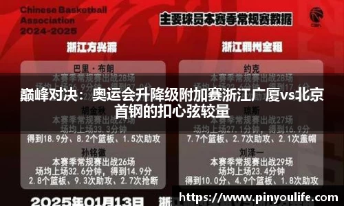 巅峰对决：奥运会升降级附加赛浙江广厦vs北京首钢的扣心弦较量